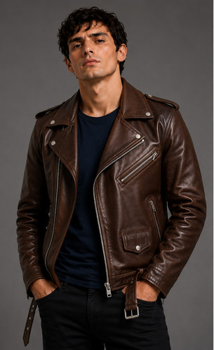 Giacca moto uomo pelle vera - uomo,