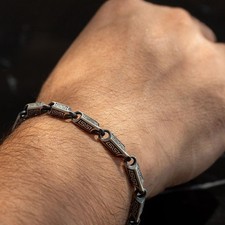 Bracciale uomo catena argento