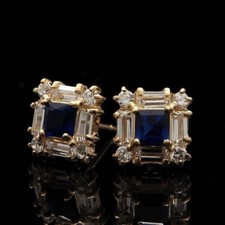 Orecchino donna zaffiro creato