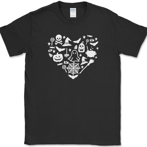 Maglietta halloween cuore - maglietta,